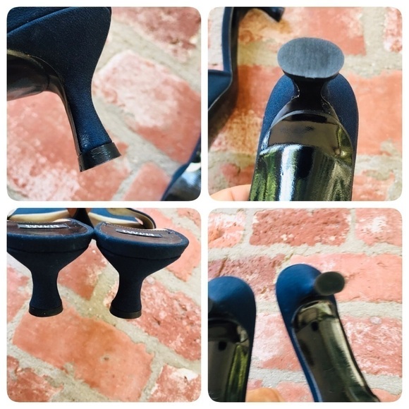 Stuart Weitzman Blue open toed heels size 8.5 AA - Picture 6 of 8